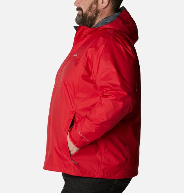 Men's Columbia Watertight II Rain Jackets Red | Plus Size CA-O3406